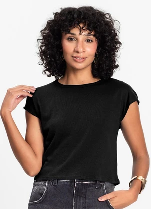 Infinita Cor - Blusa Feminina Preto - INFINITA COR