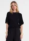 Endless - Blusa Feminina Raglan Viscotricot e Ribana Preto - variação: Preto