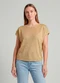 Infinita Cor - Blusa Feminina Recorte na Costa Rosa - variação: Amarelo