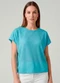 Infinita Cor - Blusa Feminina Recorte na Costa Azul - variação: Azul
