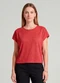 Infinita Cor - Blusa Feminina Recorte na Costa Rosa - variação: Vermelho