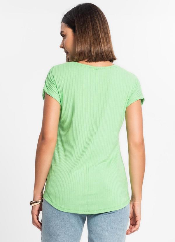 Rovitex - Blusa Feminina Ribana Canelada Básica Verde 3
