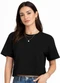 Infinita Cor - Blusa Feminina Ribana Canelada Vermelho - variação: Preto