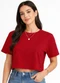 Infinita Cor - Blusa Feminina Ribana Canelada Vermelho - variação: Vermelho