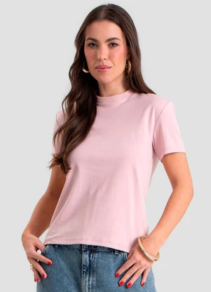 Dianna - Blusa Feminina Suedine Gola Reforçada Rosa - DIANNA