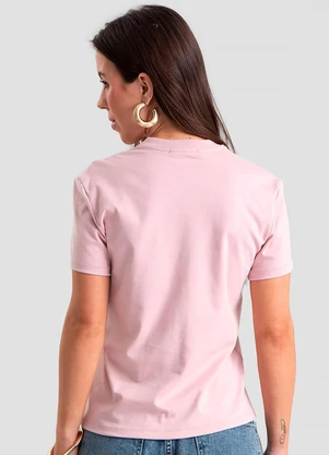 Dianna - Blusa Feminina Suedine Gola Reforçada Rosa - DIANNA