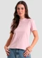 Dianna - Blusa Feminina Suedine Gola Reforçada Azul - variação: Rosa