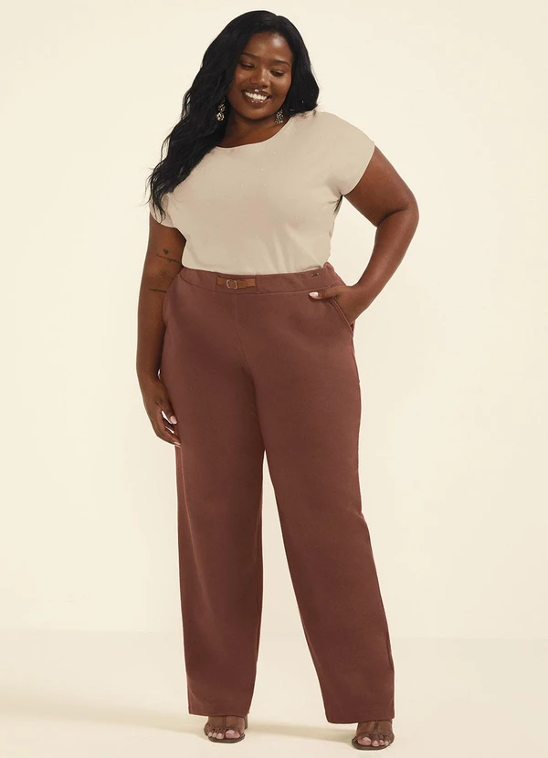 Marialícia - Blusa Feminina Suedine Strass Bege 3