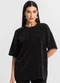 Rovitex - Blusa Feminina T-Shirt Over Preto - variação: Preto