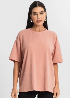 Rovitex - Blusa Feminina T-Shirt Over Rosa - ROVITEX