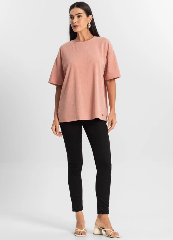 Rovitex - Blusa Feminina T-Shirt Over Rosa 3