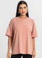Rovitex - Blusa Feminina T-Shirt Over Preto - variação: Rosa