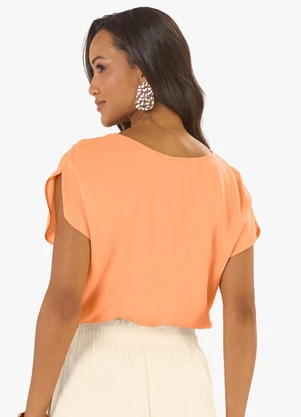 Rovitex - Blusa Feminina Tecido de Viscose Laranja - ROVITEX