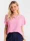 Rovitex - Blusa Feminina Tecido de Viscose Rosa - variação: Rosa