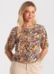 Rovitex - Blusa Feminina Tecido Viscose Khyara Verde - variação: Bege