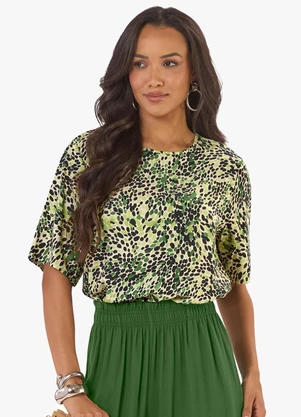 Rovitex - Blusa Feminina Tecido Viscose Khyara Verde - ROVITEX