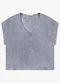 Endless - Blusa Feminina Tecido Viscose Lurex Decote Azul - variação: Azul