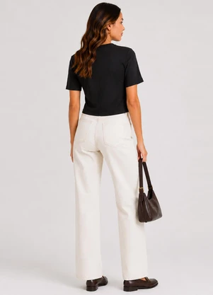 Infinita Cor - Blusa Feminina Transpasse Formando Nó Preto - INFINITA COR