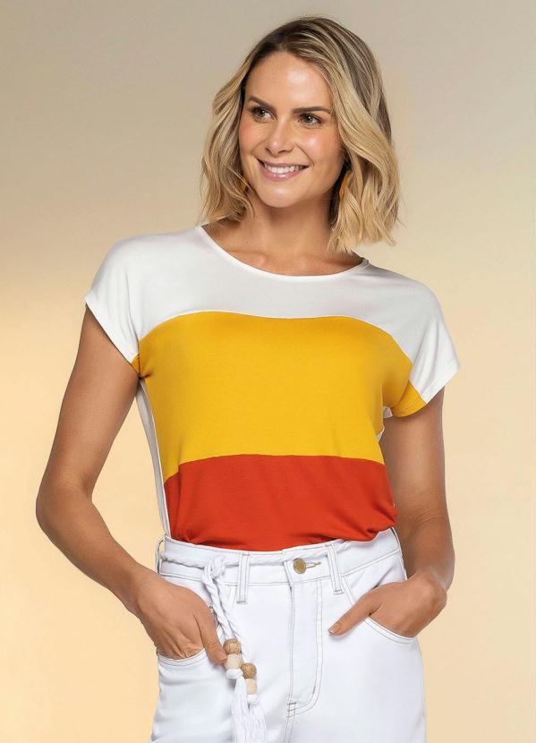 Marialícia - Blusa Feminina Três Cores Marialícia Bege