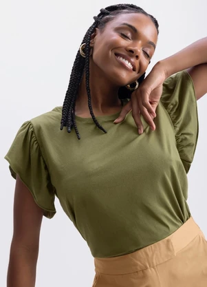 Essendi - Blusa Feminina Verde - ESSENDI