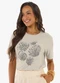 Rovitex - Blusa Feminina Visco Creponada Marrom - variação: Bege