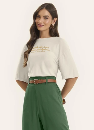 Rovitex - Blusa Feminina Visco Creponada Bege - ROVITEX