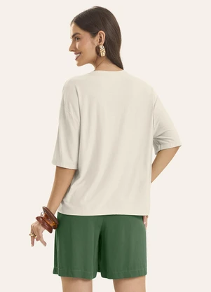 Rovitex - Blusa Feminina Visco Creponada Bege - ROVITEX