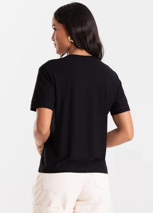 Rovitex - Blusa Feminina Visco Creponada Preto - ROVITEX