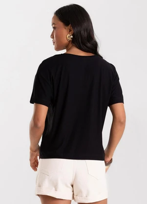 Rovitex - Blusa Feminina Visco Creponada Preto - ROVITEX