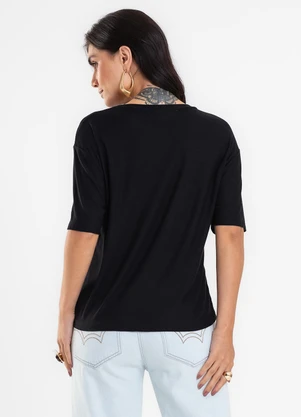 Rovitex - Blusa Feminina Visco Creponada Preto - ROVITEX