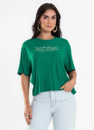 Rovitex - Blusa Feminina Visco Creponada Verde - ROVITEX