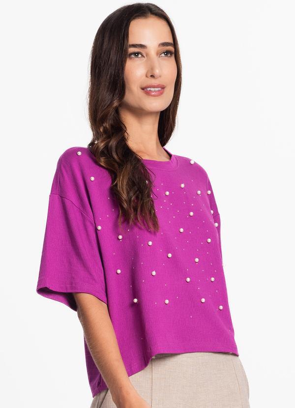 Endless - Blusa Feminina Visco Maquinetada Roxo