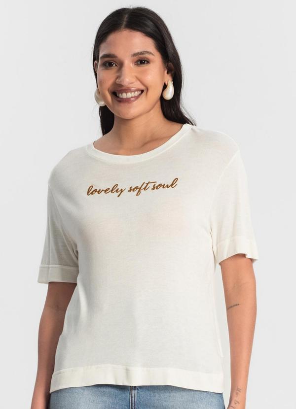 Rovitex - Blusa Feminina  Visco Tricot Bege