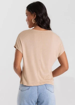 Rovitex - Blusa Feminina Visco Tricot com Estampa Marrom - ROVITEX