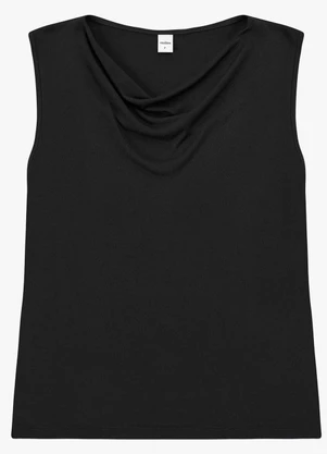 Rovitex - Blusa Feminina Visco Tricot Gola Degagê Preto - ROVITEX