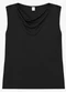 Rovitex - Blusa Feminina Visco Tricot Gola Degagê Preto - variação: Preto