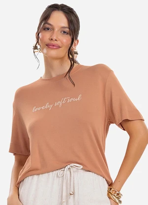 Rovitex - Blusa Feminina  Visco Tricot Marrom - ROVITEX