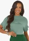 Rovitex - Blusa Feminina Visco Tricot Ribana Verde - variação: Verde