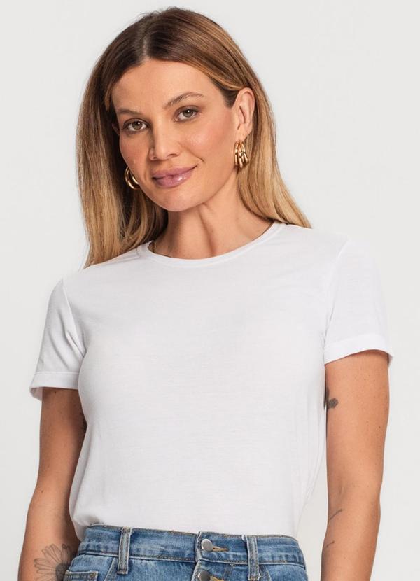 Rovitex - Blusa Feminina Viscolight Básica Kohmar Branco