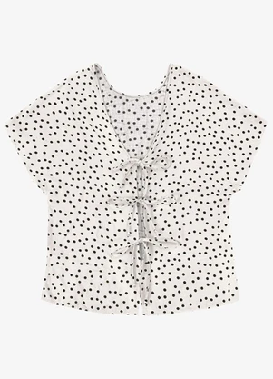 Endless - Blusa Feminina Viscose Acetinada Estampada Bege - ENDLESS