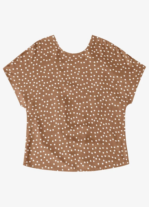 Endless - Blusa Feminina Viscose Acetinada Marrom