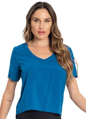 Endless - Blusa Feminina Viscose Azul - ENDLESS