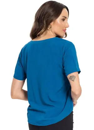 Endless - Blusa Feminina Viscose Azul - ENDLESS