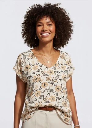 Torra - Blusa Feminina Viscose Bege - TORRA