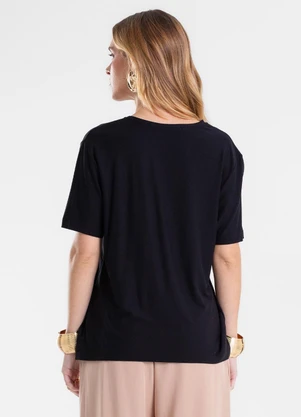 Endless - Blusa Feminina Viscose com Bordado Preto - ENDLESS