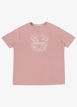 Endless - Blusa Feminina Viscose com Bordado Rosa - ENDLESS