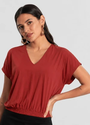 Infinita Cor - Blusa Feminina Viscose Creponada Laranja - INFINITA COR