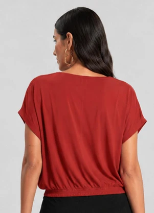 Infinita Cor - Blusa Feminina Viscose Creponada Laranja - INFINITA COR