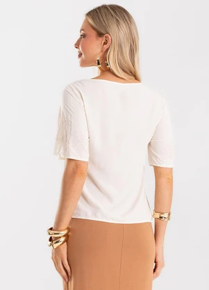 Rovitex - Blusa Feminina Viscose Khyara com Estampa Bege - ROVITEX