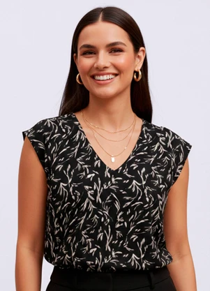 Torra - Blusa Feminina Viscose Preta - TORRA